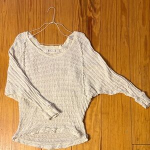 We The Free Off-White Textured Knit Top